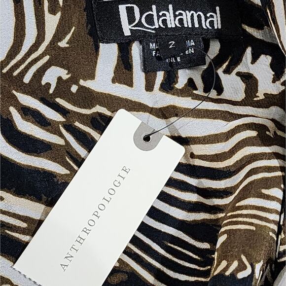 ANTHROPOLOGIE x Rdalamal brown motif animal print tank top size 2 new!! - Picture 4 of 6